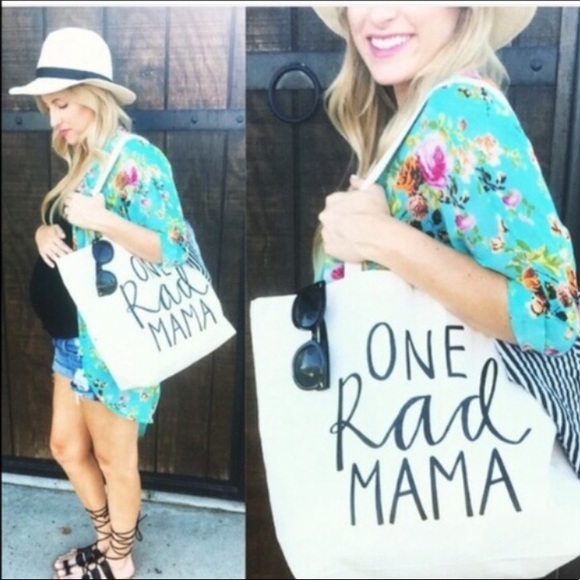 Handbags - Rad Mama Canvas Tote Bag